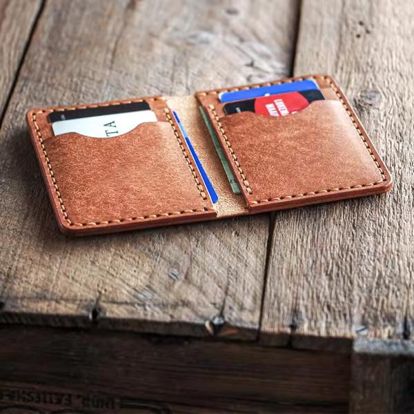 Custom Full Grain Leather Bifold Wallet | RFID Blocking Wholesale