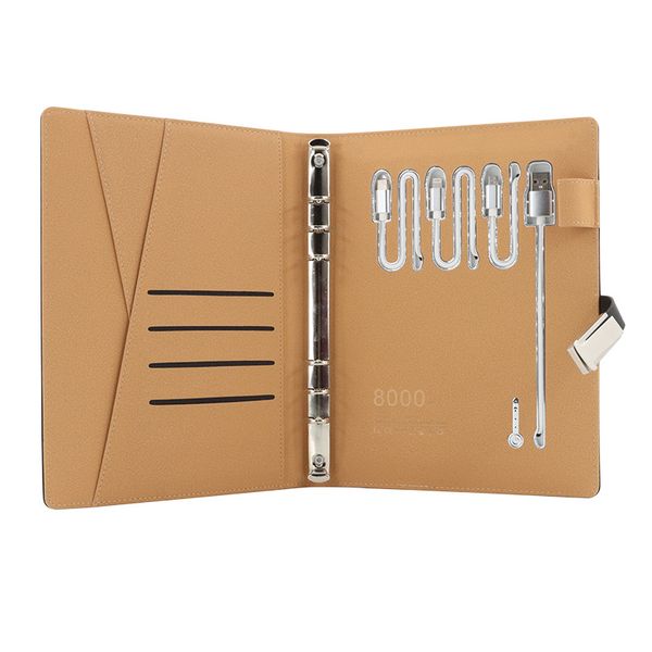 Leather A5 Planner with 8000mAh Power Bank for Executive Gifts | ODM Factory