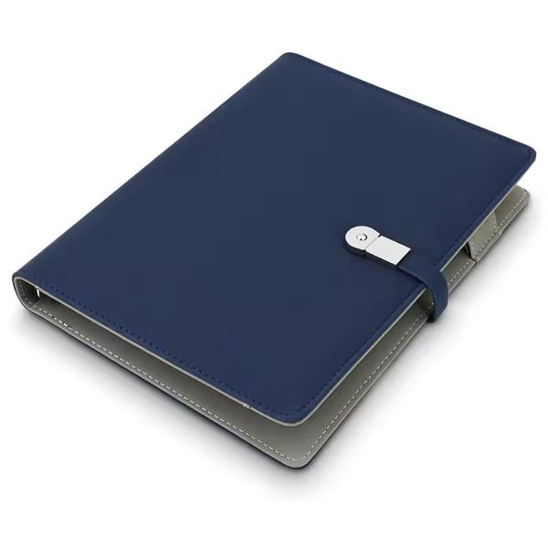 Leather A5 Power Bank Notebook with Wireless Charging - Low MOQ | Supplier