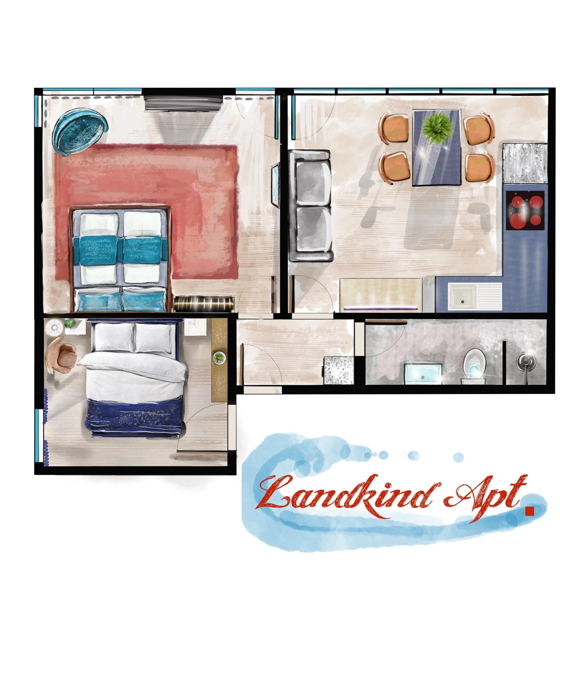 Grundriss Apartment Landkind