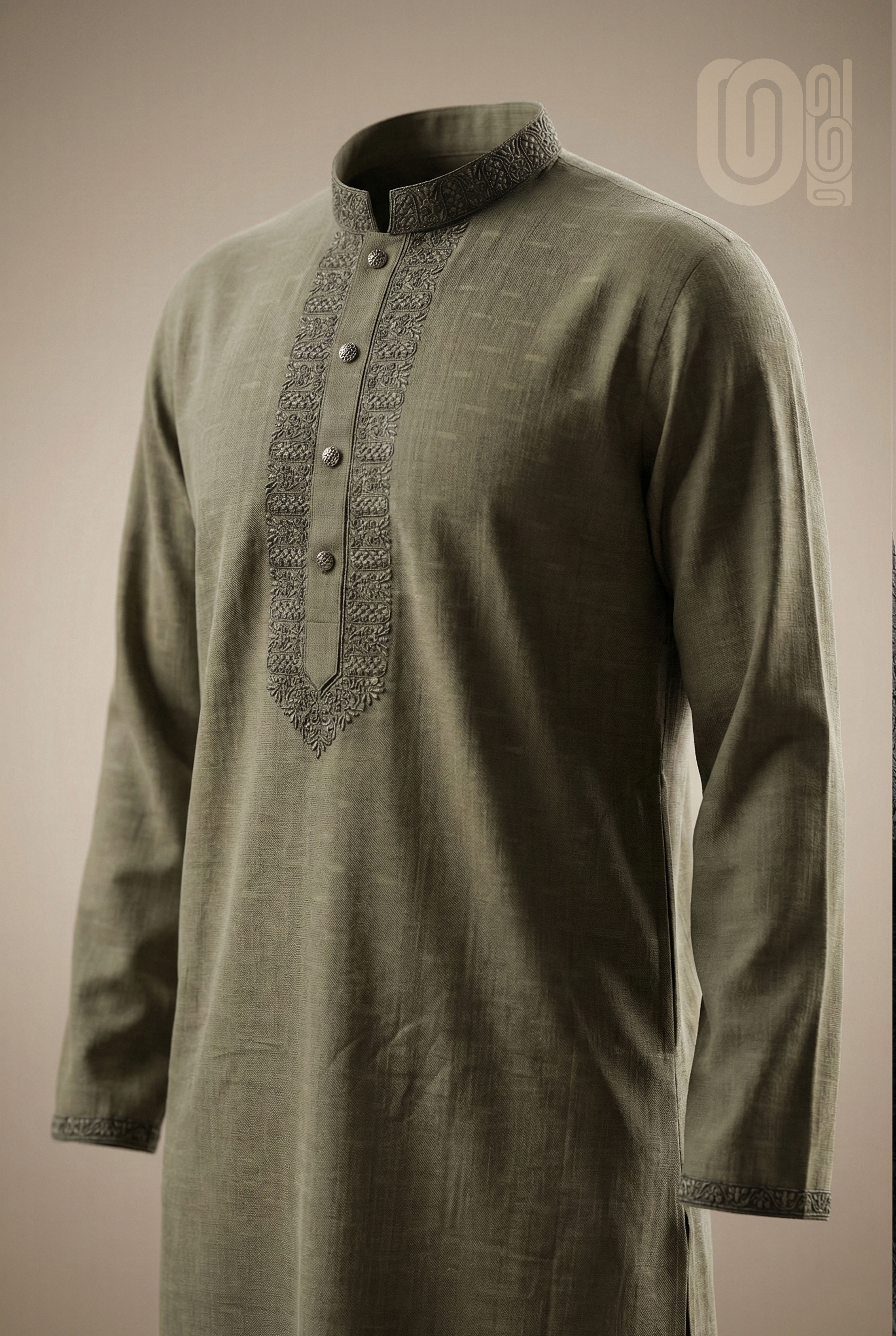 Ivory Kantha Panjabi fullscreen preview