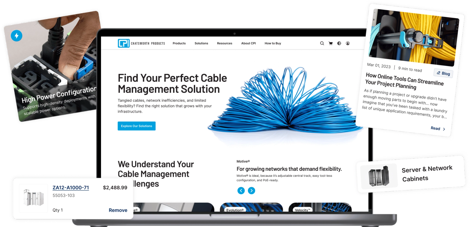 CPI family page built from reusable CMS components