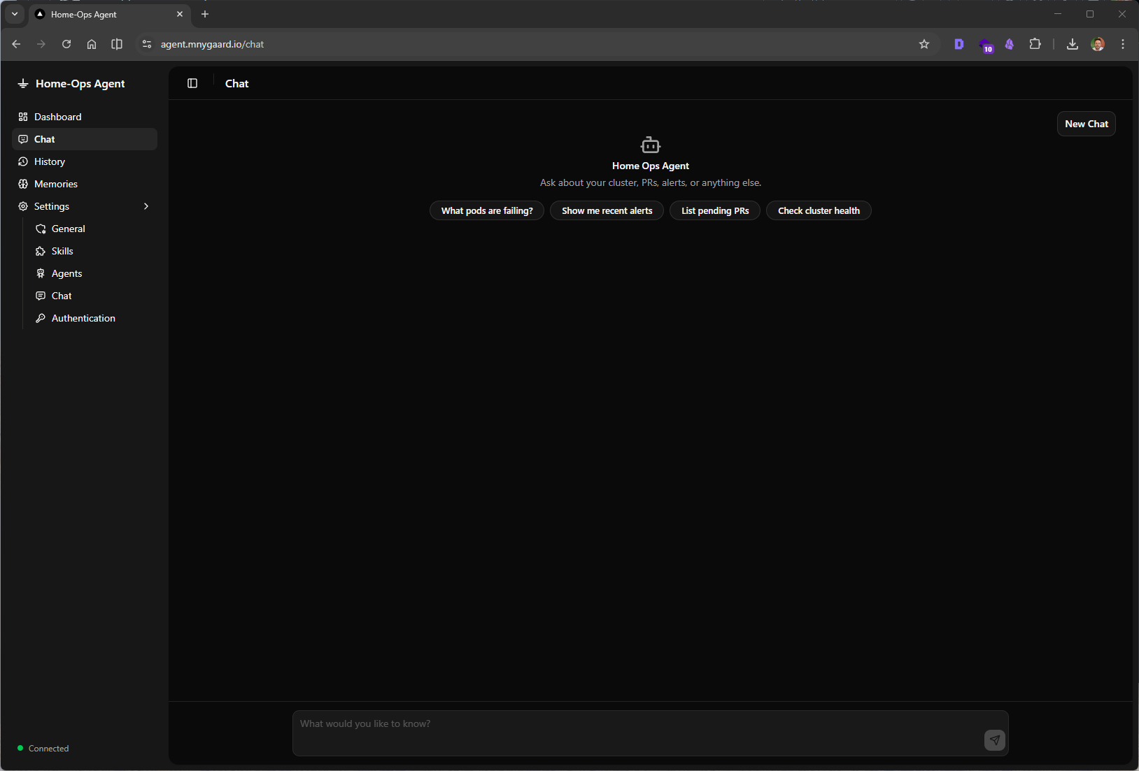 Agentic home lab - Chat