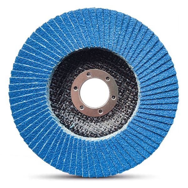 5 inch 125x22mm flap disc with Kingcattle KX663 blue zirconia cloth for large-area metal grinding