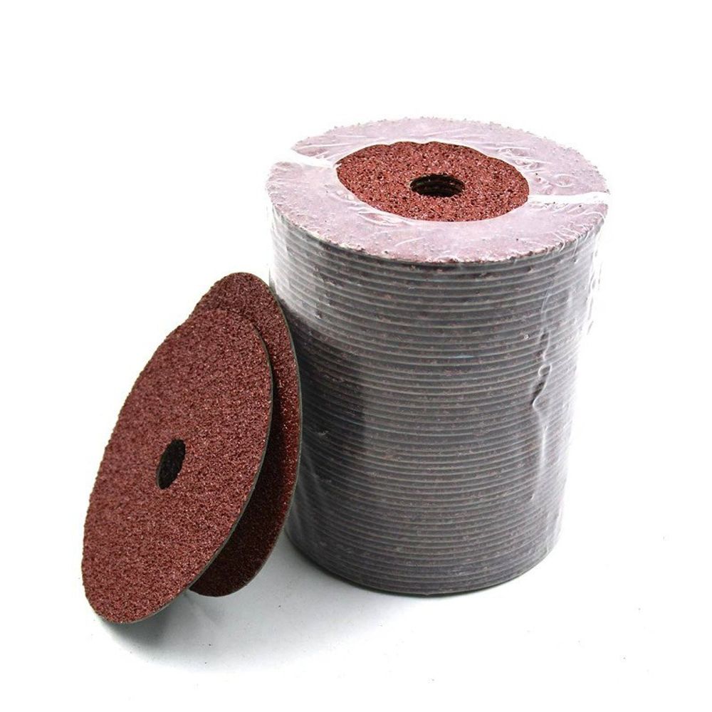 4 inch round hole fiber disc, 0.8mm paper base, P24-P120 grit for wood sanding