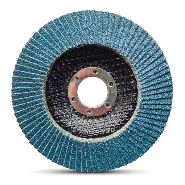 4.5 inch 115x22mm flap disc with Kingcattle KX663 blue zirconia cloth for heavy metal grinding
