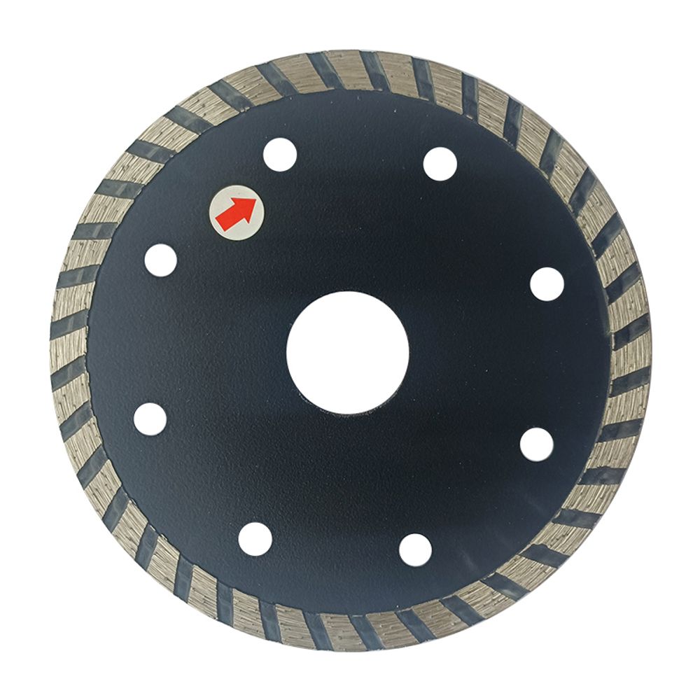 110mm cold-pressed turbo diamond cutting blade with black core for stone and concrete