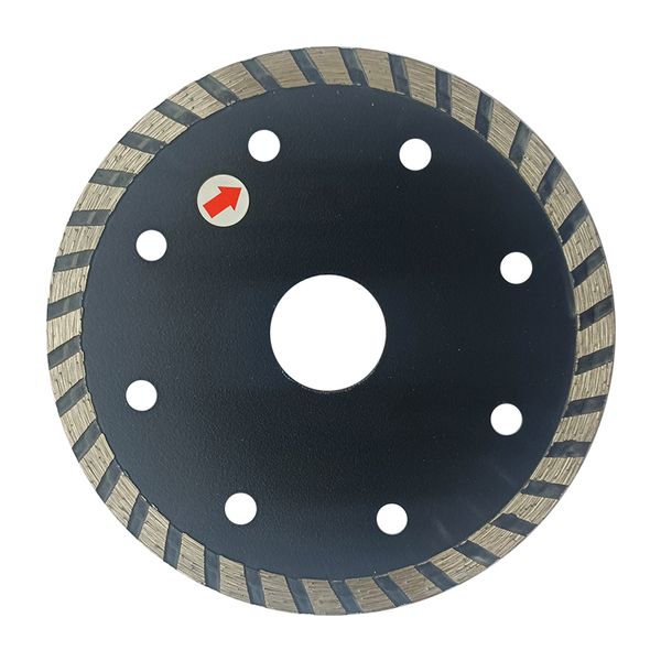 110mm cold-pressed turbo diamond cutting blade with black core for stone and concrete