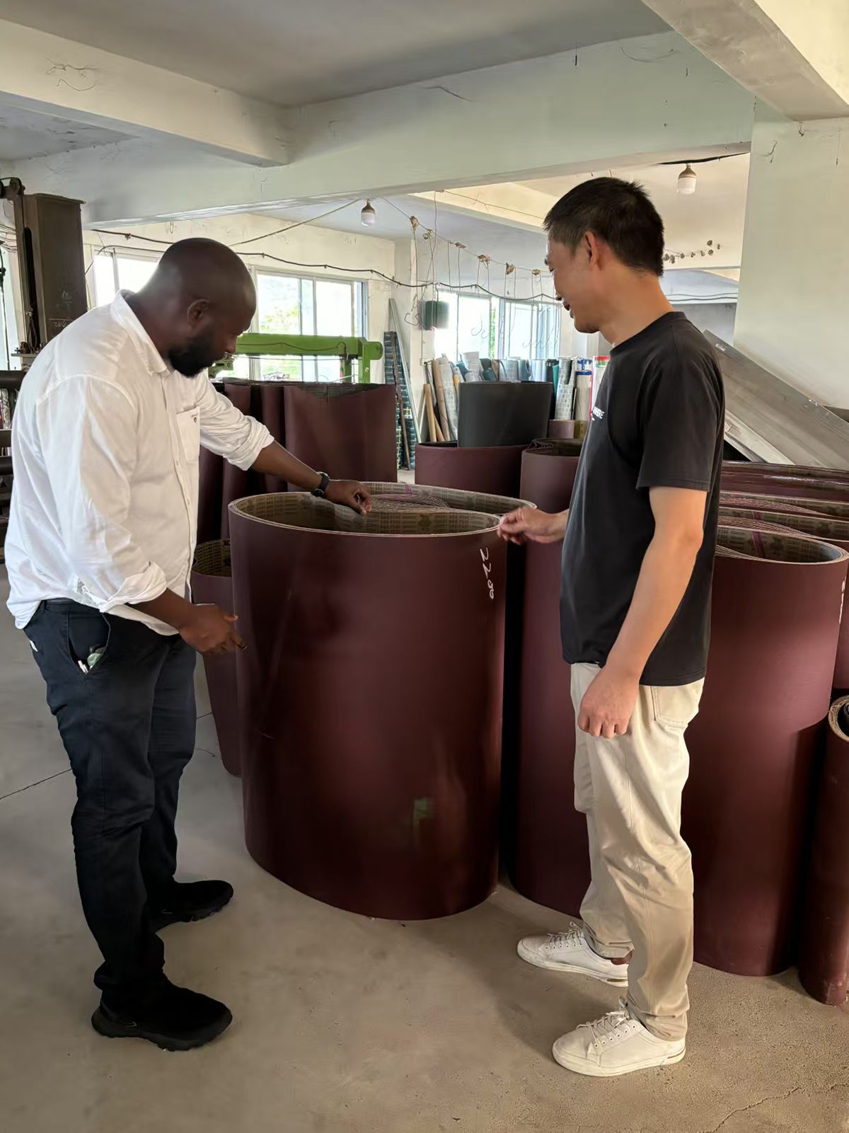 abrasives-factory-sanding-belt-production-line-visit