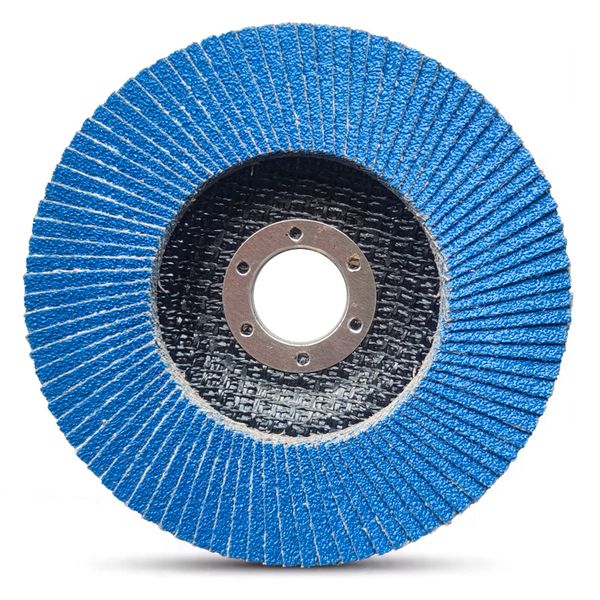 5 Inch 125x22mm blue calcined alumina flap disc, Kingcattle KX563 for heavy industrial metal working
