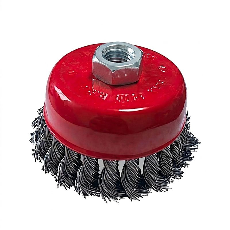 Knotted Steel Wire Cup Brush 2.5" 3" 4" 5" | 65/75/100/125mm Angle Grinder Rust Removal Brush