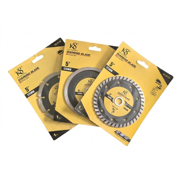5-inch 125mm diamond saw blade selection: turbo, segmented, and continuous rim options