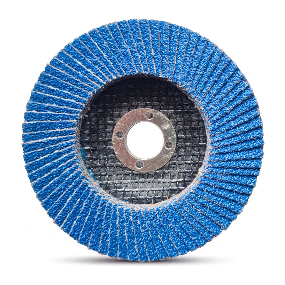 4 Inch 100x22mm blue calcined alumina flap disc, Kingcattle KX563 for metal grinding