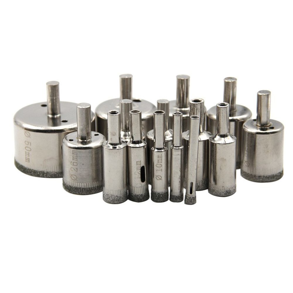 Diamond drill bit set multi-purpose hole saw kit for tile and glass