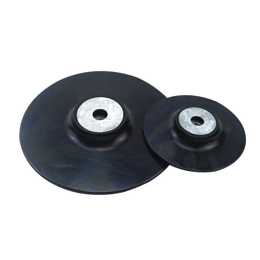 Flexible rubber backing pads with metal thread for angle grinder fiber sanding discs