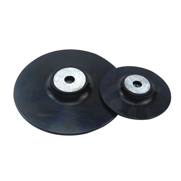 Flexible rubber backing pads with metal thread for angle grinder fiber sanding discs