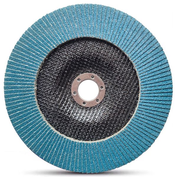 7 inch 180x22mm heavy duty flap disc with Kingcattle KX663 blue zirconia cloth for industrial bulk grinding