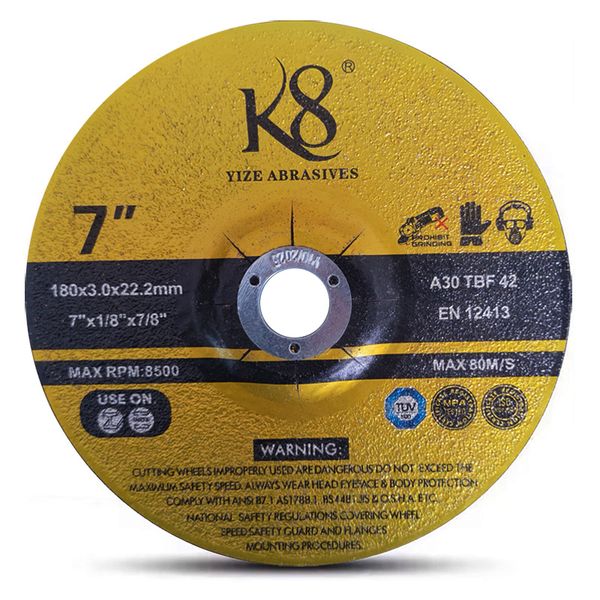 180x3.0x22.2mm T42 resin bonded grinding wheel, high hardness metal cutting and polishing abrasive wheel