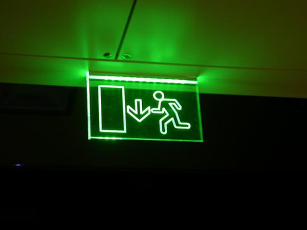 Emergency exit LED plate