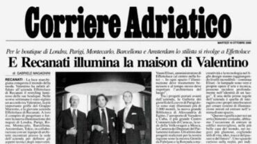 E Recanati illumina la maison di Valentino