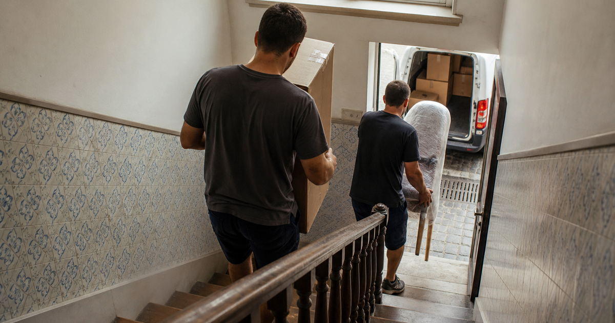 Mudança em prédio sem elevador no Porto e em Gaia: o que precisa de saber