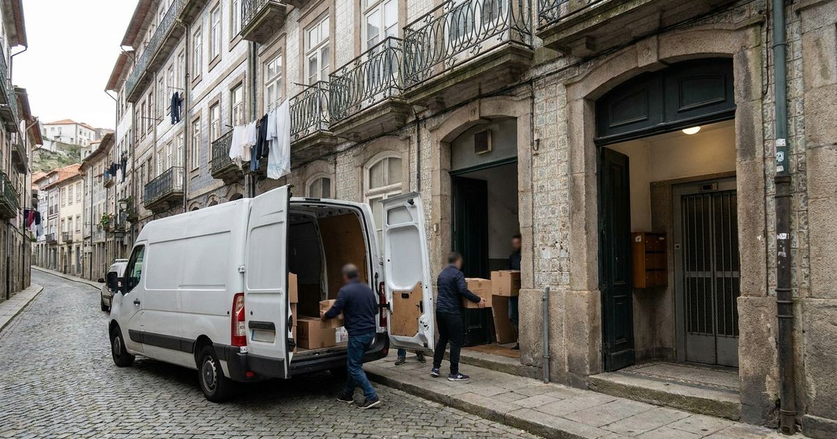 Como reservar elevador e estacionamento na mudança no Porto e em Gaia
