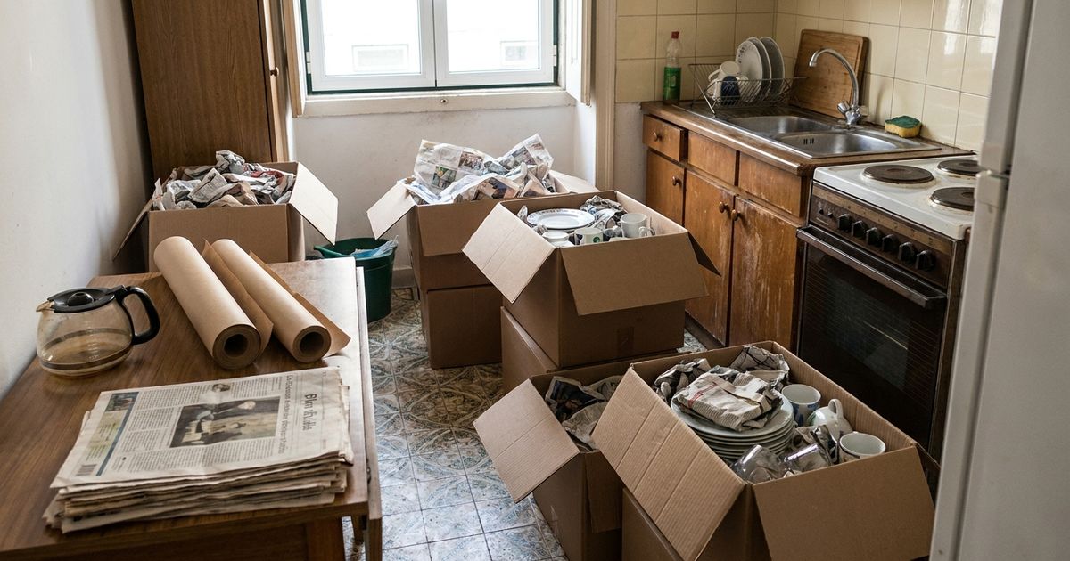 Como embalar a cozinha para uma mudança no Porto e em Gaia