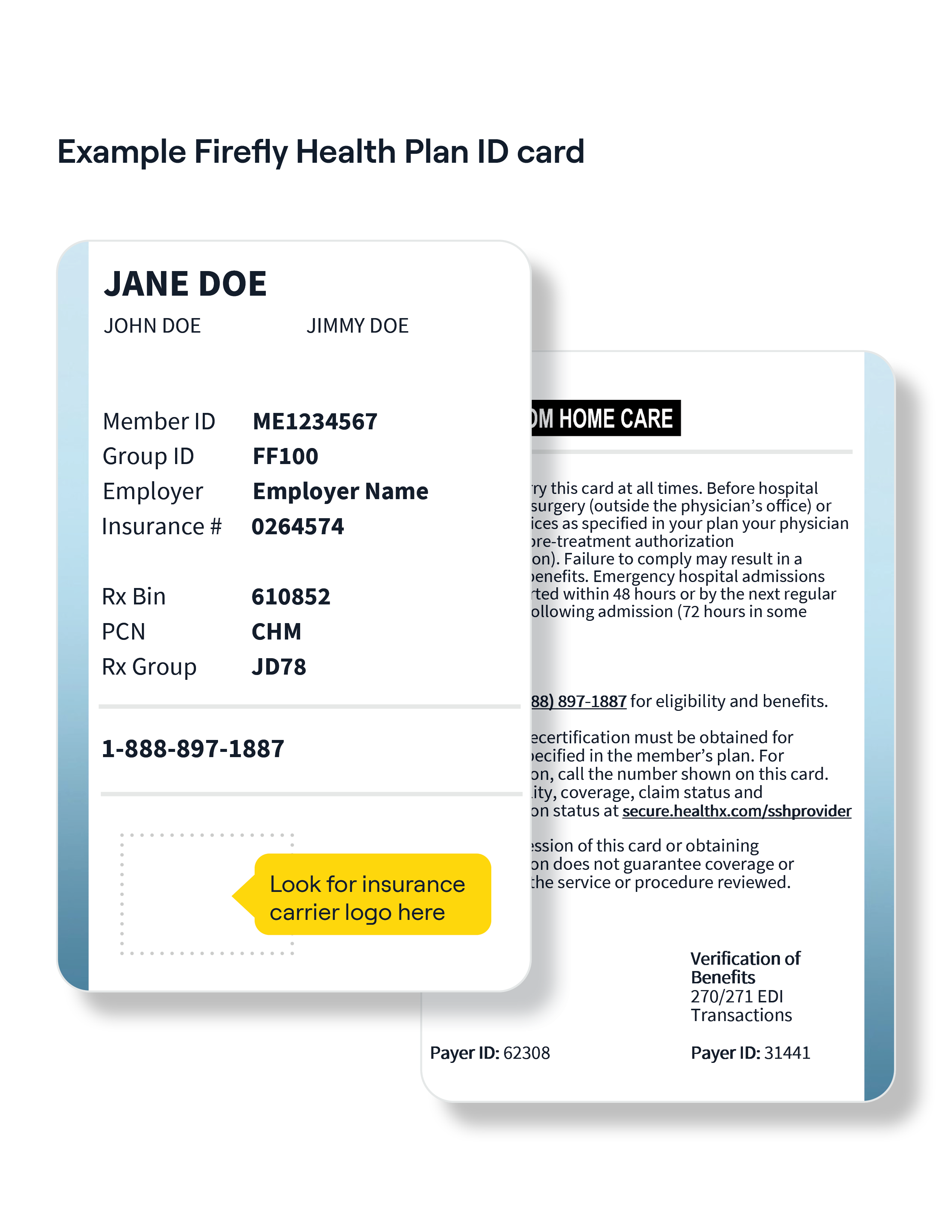 Firefly Health 2026 ID Card Front and Back
