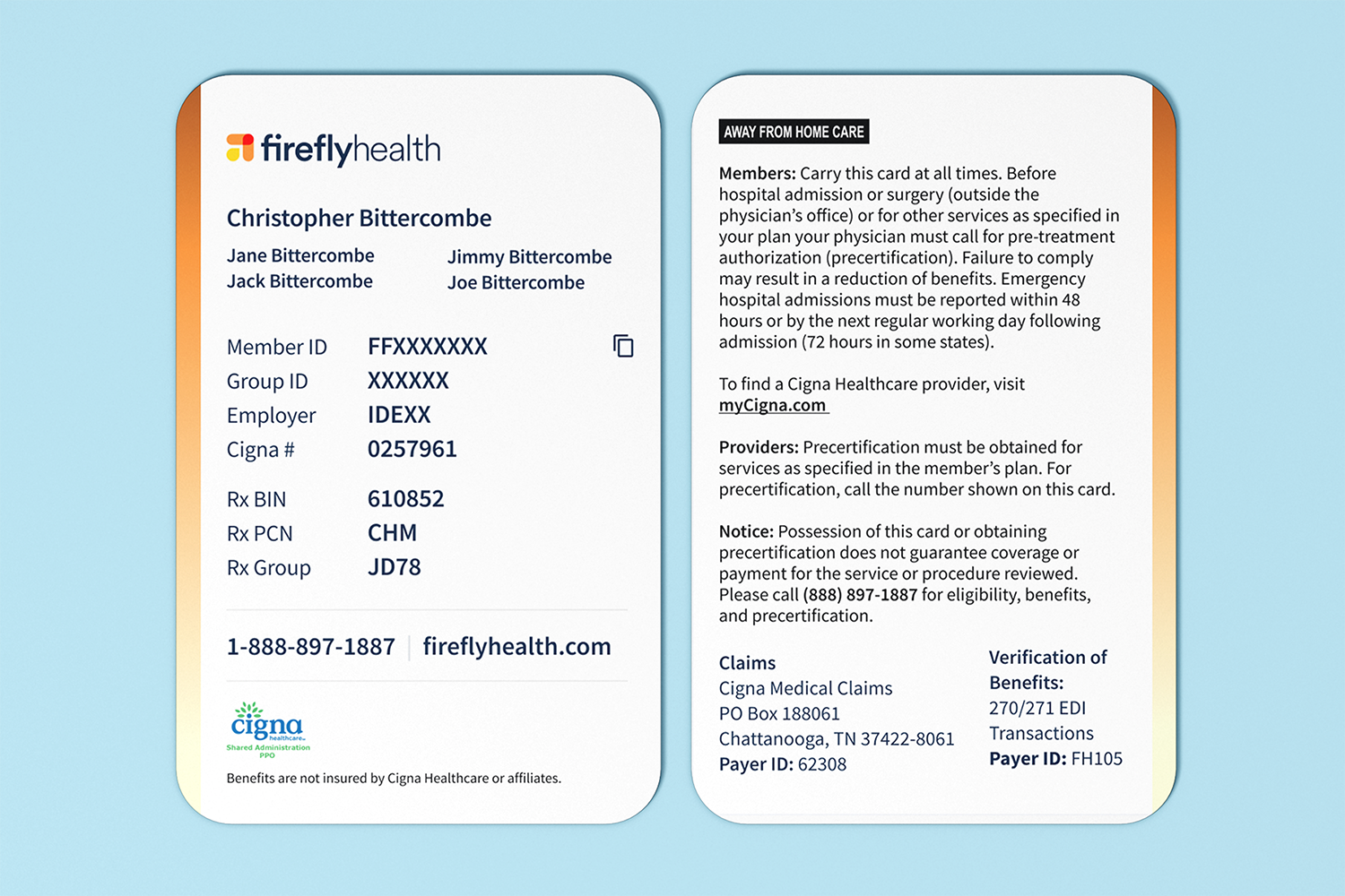 Firefly Health 2025 ID Card Front and Back