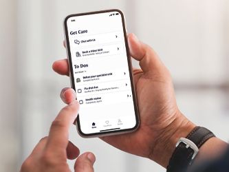 Smart phone screen showing Firefly Health's app