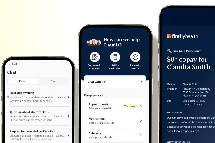 3 firefly UX screens
