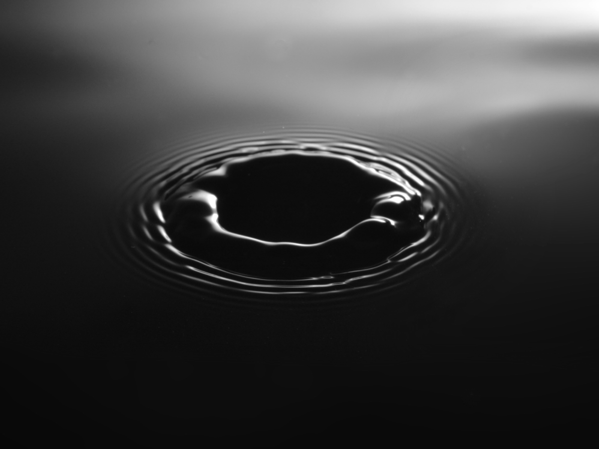 black water ripples
