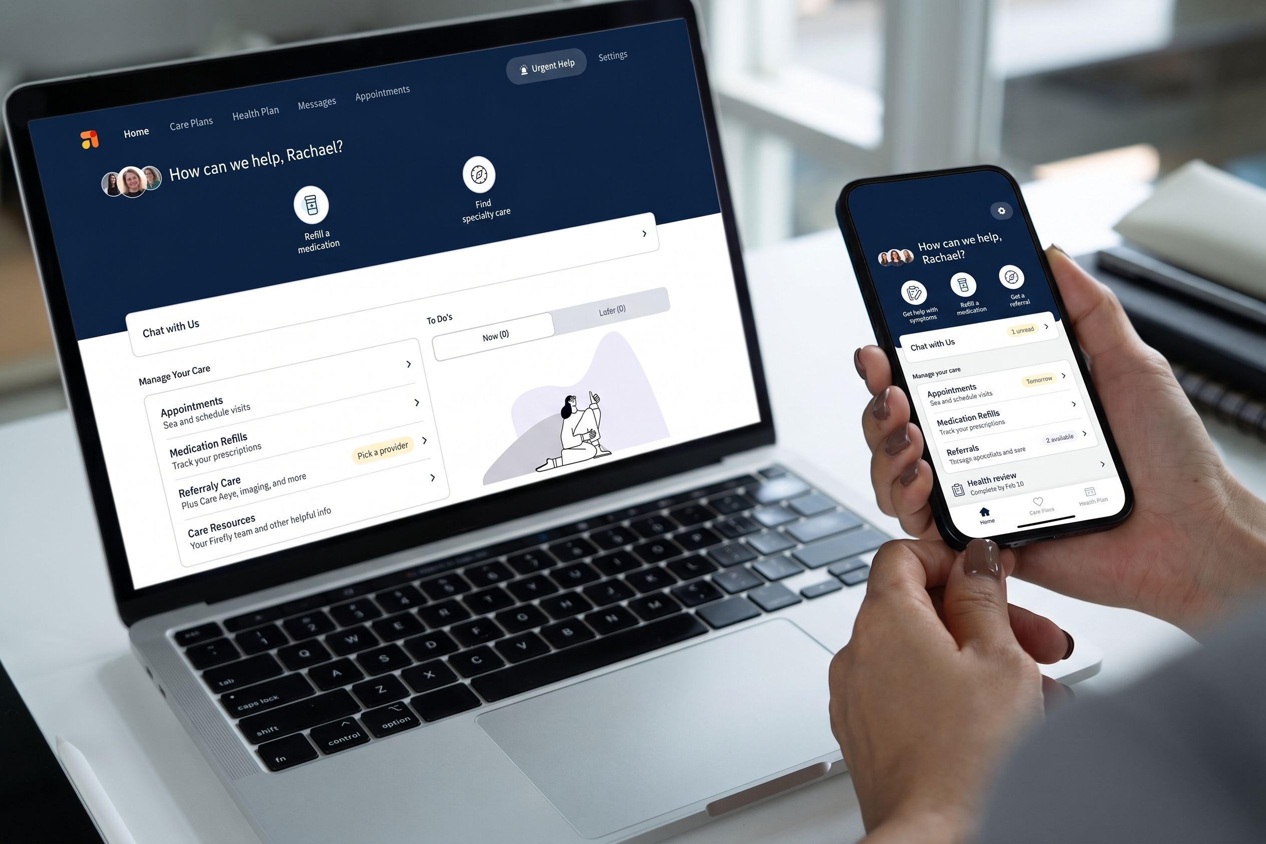 2 screen mockups of the app 