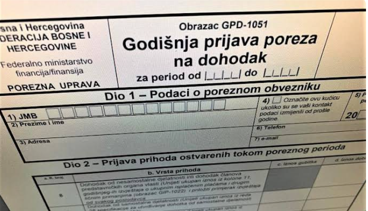 Obrazac godišnje prijave poreza na dohodak, GPD-1051.