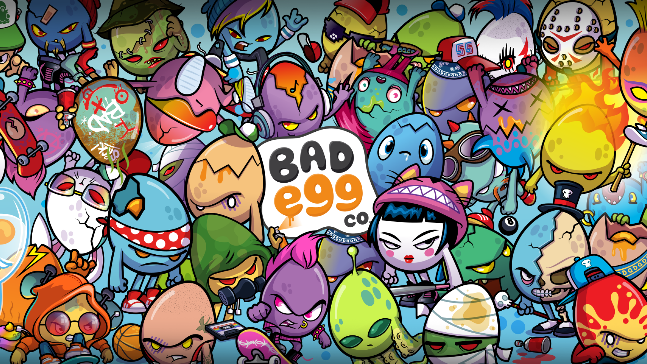 Person wearing Bad Egg Co merchandise in news article.