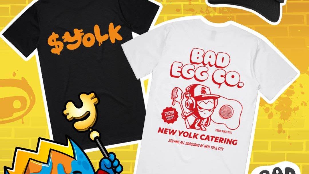 Limited edition $Yolk cap and tees promotion