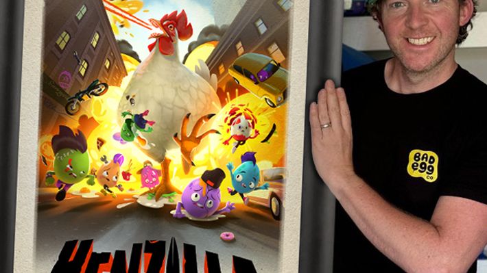 1/1 Bad Egg poster signed by Chief Egg and Paul