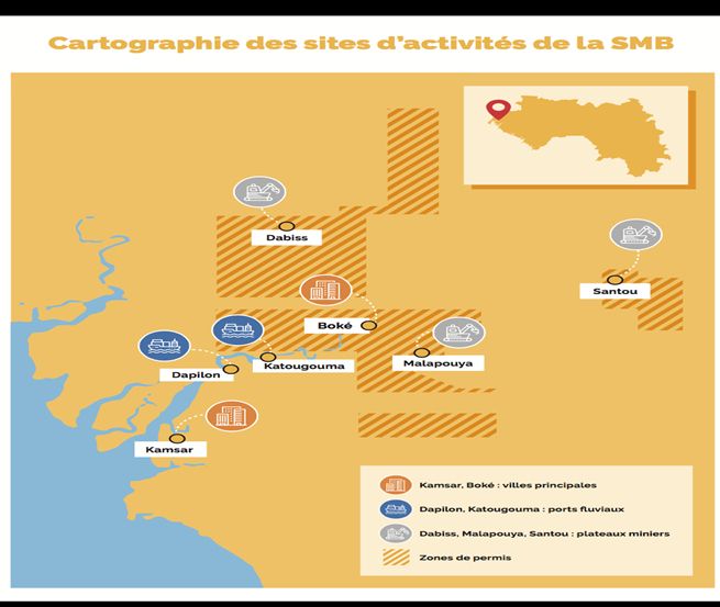 Map of SMB’s operational sites