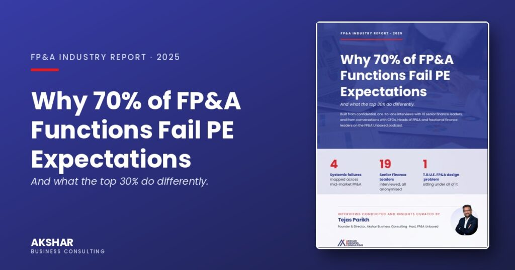 Why 70% of FP&A Functions Fail PE Expectations