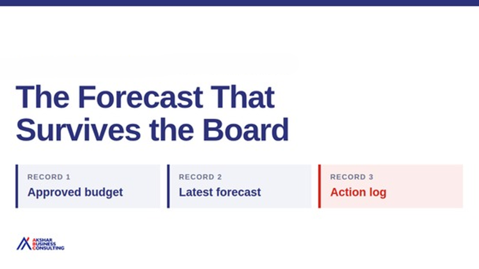 The Forecast That Survives the Board