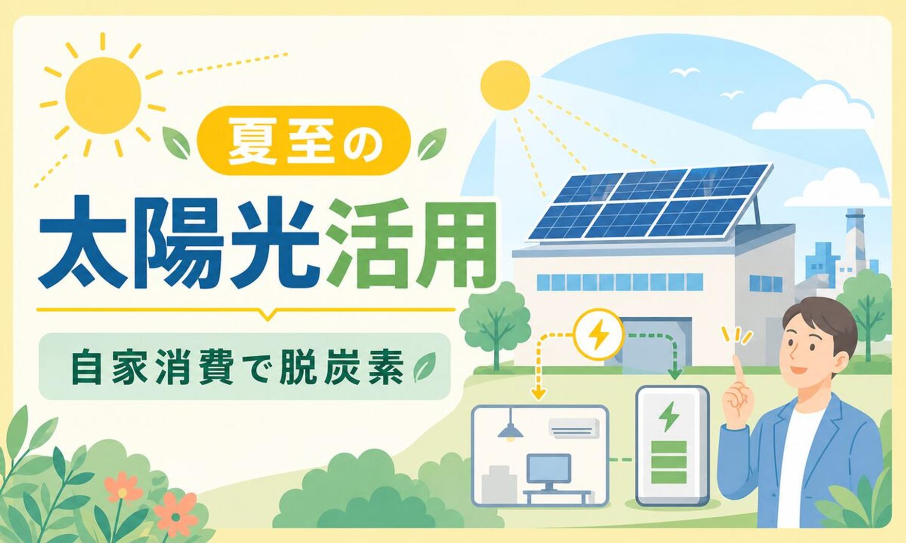 夏至2026｜日照ピークと中小企業の太陽光発電・自家消費活用術【最新動向】
