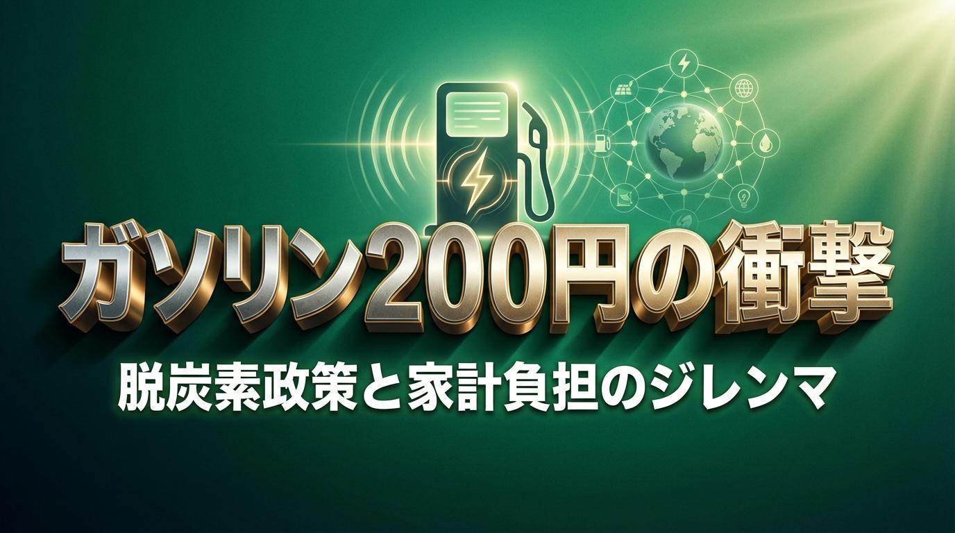 脱炭素政策とガソリン高騰〜150兆円投資のダブスタ指摘とSDGs視点〜