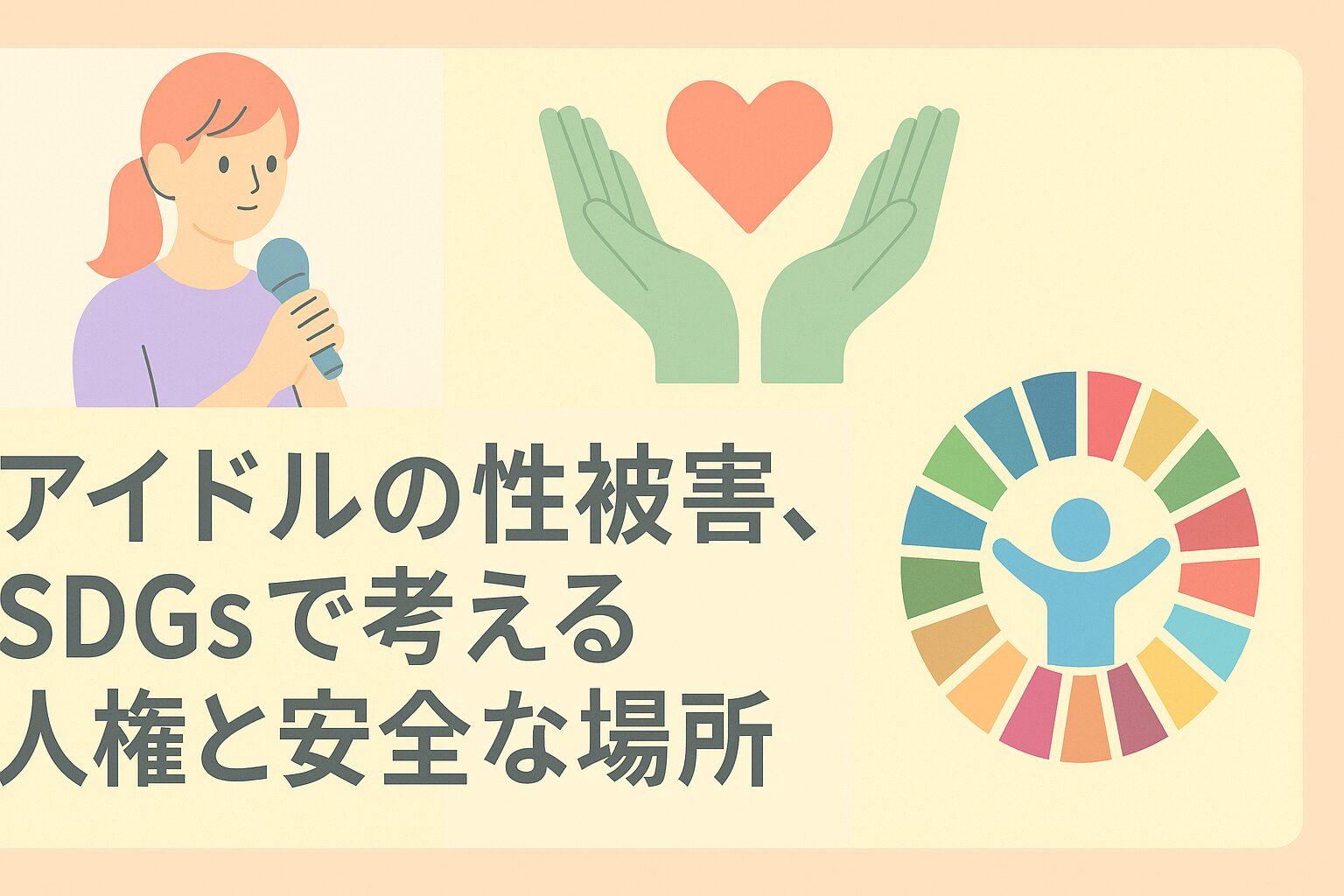 ゆりにゃ氏Pアイドルの性被害、SDGsで考える人権と安全な場所