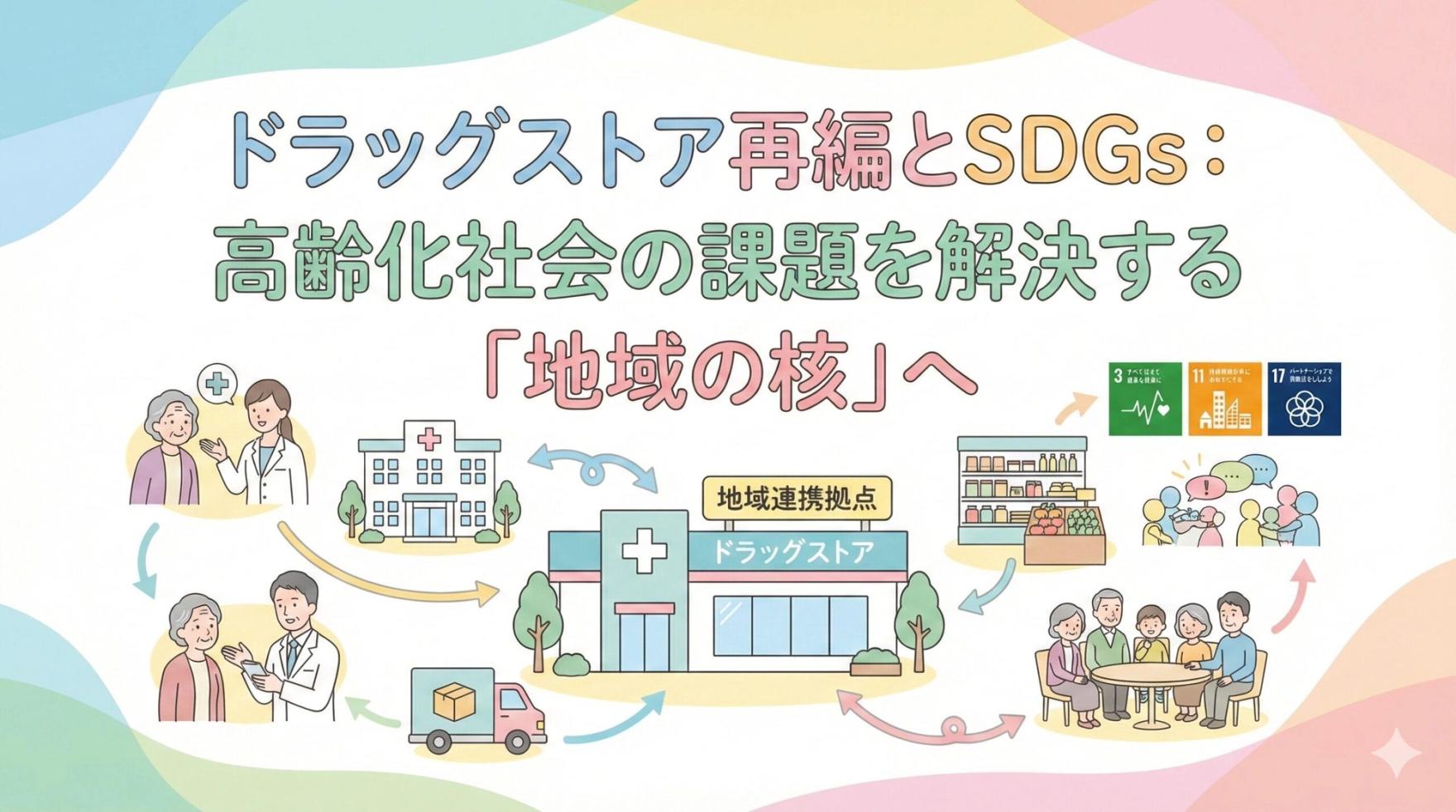💊 ドラッグストア再編とSDGs：高齢化社会の課題を解決する「地域の核」へ
