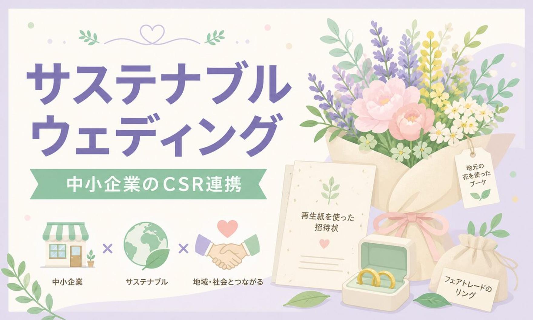 ジューンブライド×サステナブルウェディング｜中小企業のCSR連携で広がる新しい結婚式の形【2026年最新】