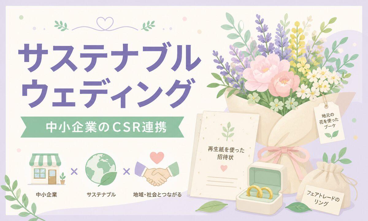 ジューンブライド×サステナブルウェディング|中小企業のCSR連携で広がる新しい結婚式の形【2026年最新】