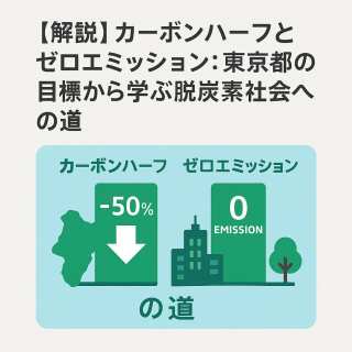 【解説】カーボンハーフとゼロエミッション：東京都の目標から学ぶ脱炭素社会への道