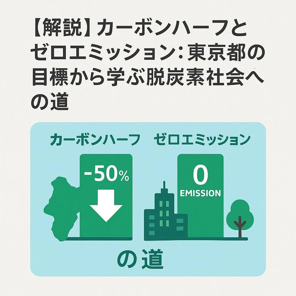 【解説】カーボンハーフとゼロエミッション:東京都の目標から学ぶ脱炭素社会への道