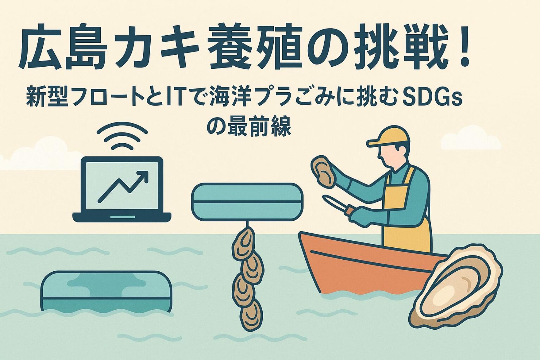 広島カキ養殖の挑戦！新型フロートとITで海洋プラごみに挑むSDGsの最前線