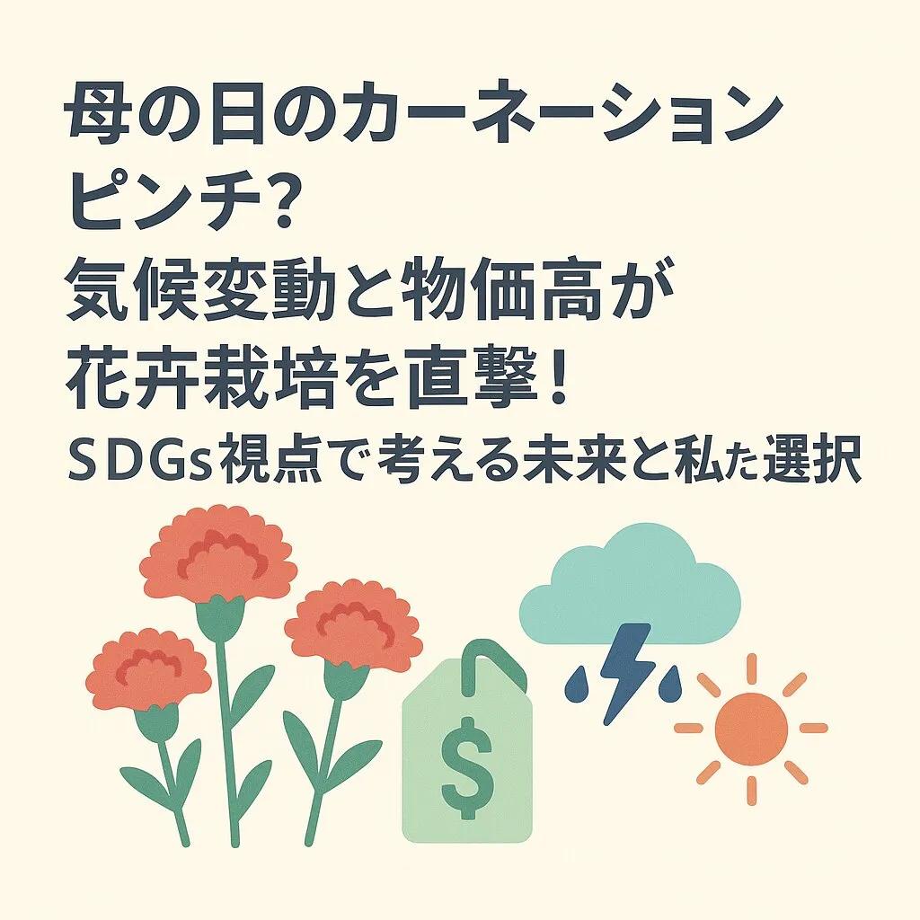 母の日のカーネーションピンチ?気候変動と物価高が花卉栽培を直撃!SDGs視点で考える未来と私たちの選択